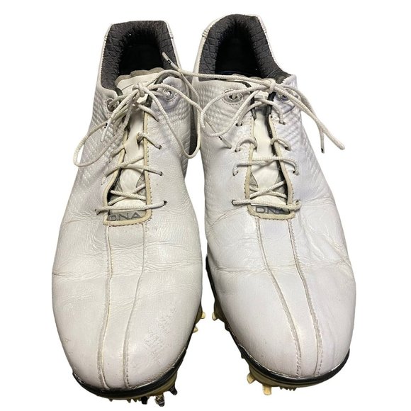 Footjoy FJ DNA White Leather Softspike Golf Cleat Shoes Mens Size 10.5 M Casual - Picture 5 of 9